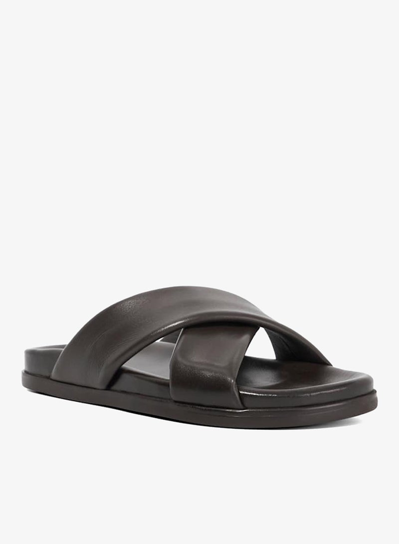 ديون لندن صنادل مريحة بحزام متقاطع مبطن من آيزاكس - Image 3